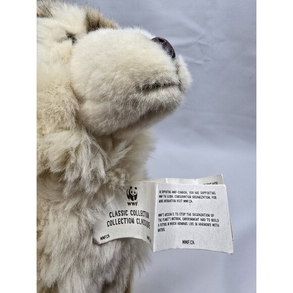World Wildlife Fund WWF Gray Timber Wolf Plush Stuffed Toy- Realistic Looking - Picture 14 of 15